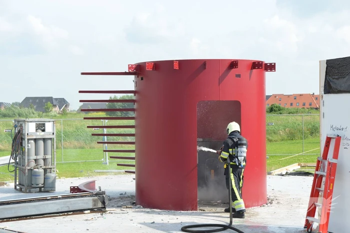 Brand geblust op bouwterrein