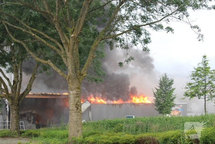 Grote uitslaande brand bij Groenland Kip