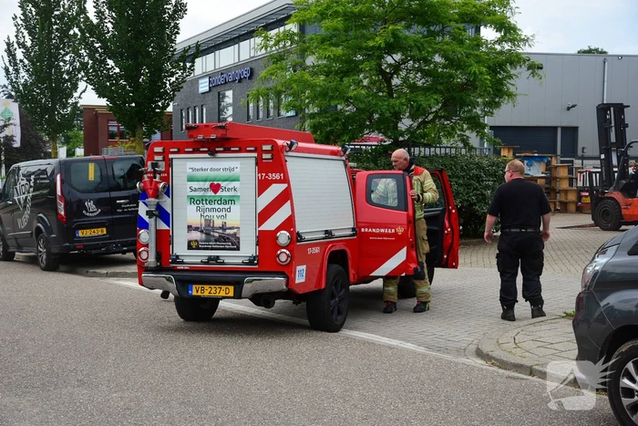 Brand in accupack heftruck