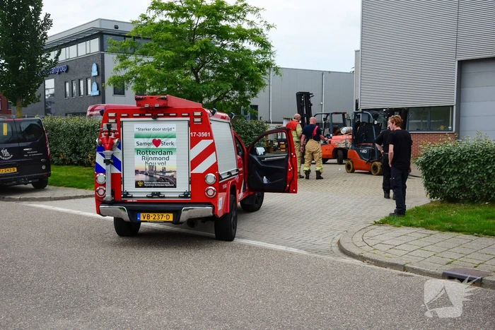 Brand in accupack heftruck