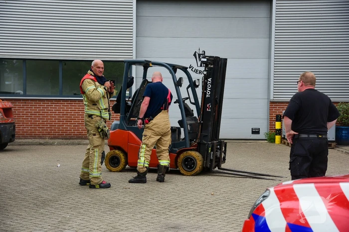 Brand in accupack heftruck