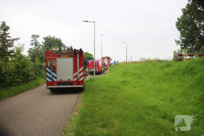 Brand in machinekamer van binnenvaartschip