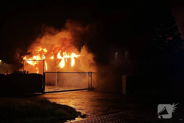 Kalven gered bij grote brand
