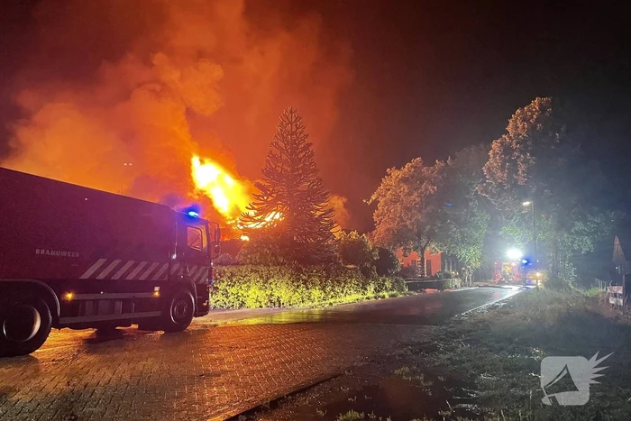 Kalven gered bij grote brand