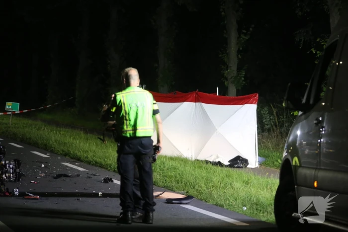Motorrijder overleden bij zeer ernstig ongeval