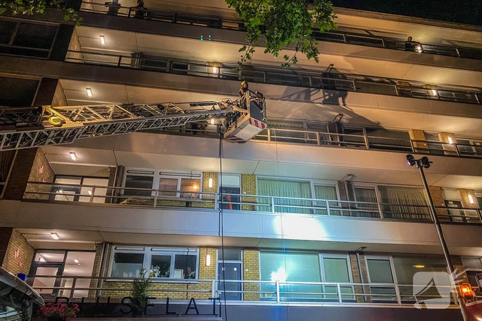 Middel brand op derde etage flatgebouw