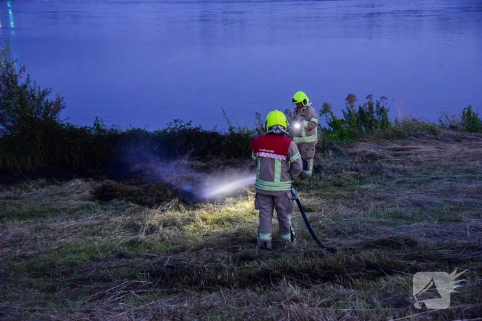 Jongeren steken riet in brand