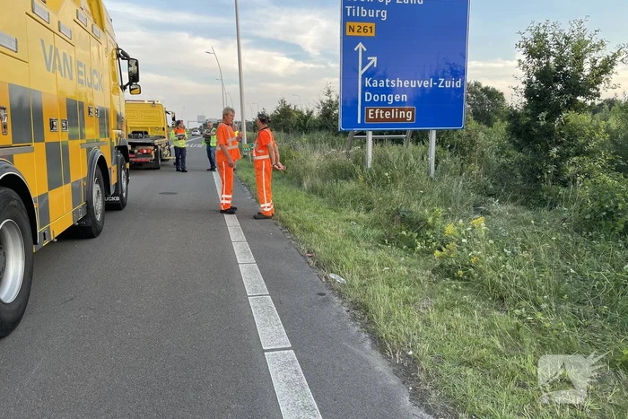 Auto komt tot stilstand in struikgewas