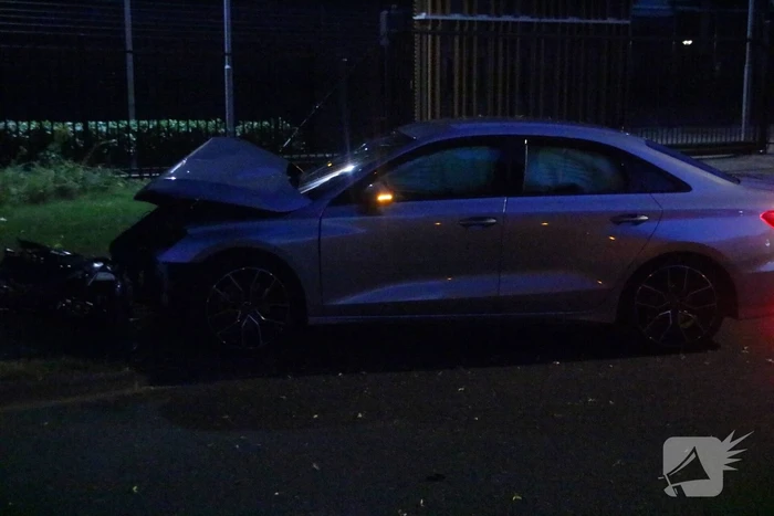 Auto in de kreukels bij eenzijdige aanrijding