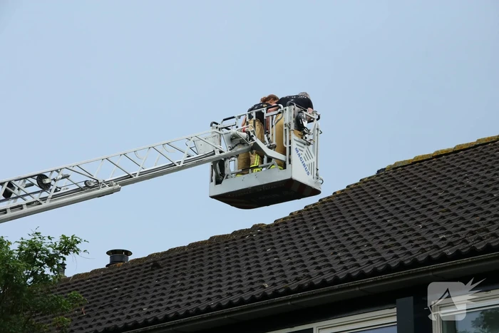 Schade na blikseminslag in woning