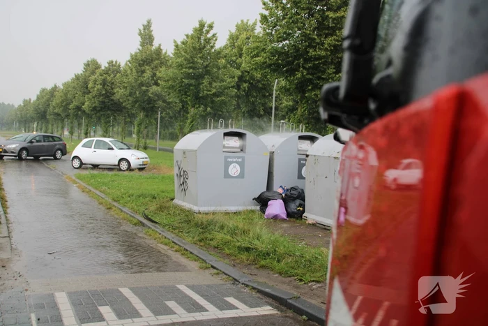 Veel rookontwikkeling door brand in container