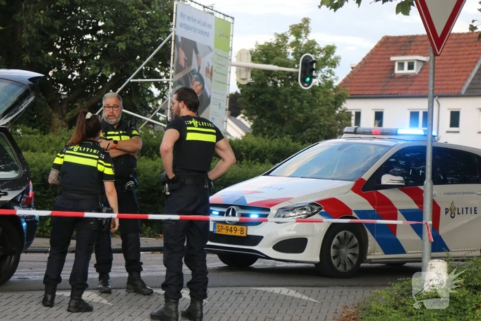 Auto crasht na achtervolging