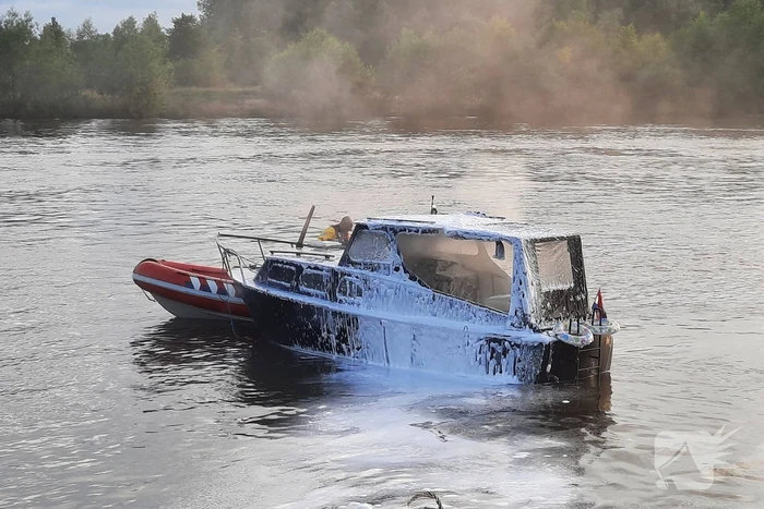 Hevige brand op motorjacht