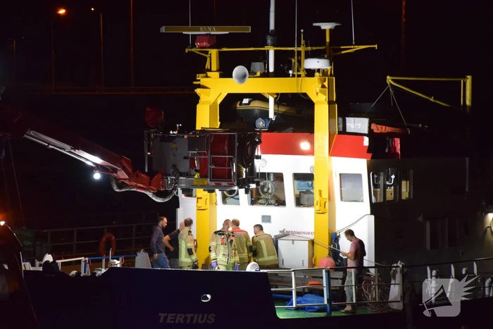 Traumahelikopter voor zwaargewonde op schip