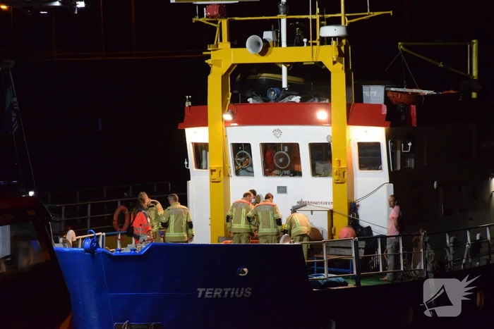 Traumahelikopter voor zwaargewonde op schip