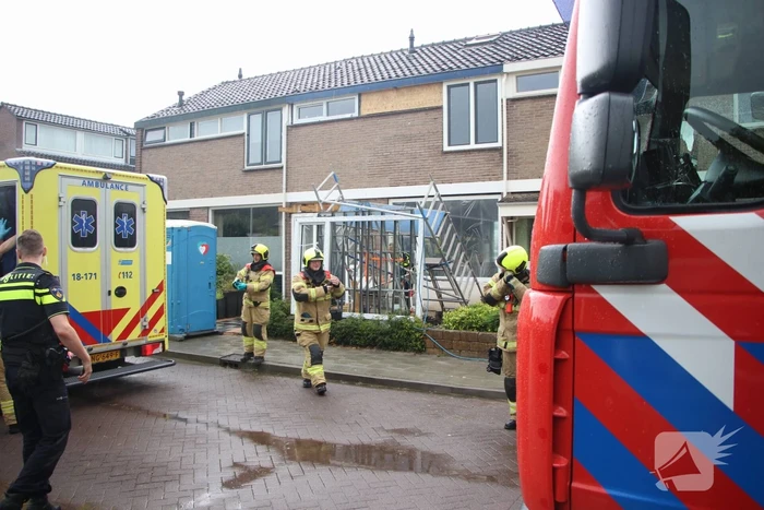 Persoon zwaargewond door omgevallen steiger