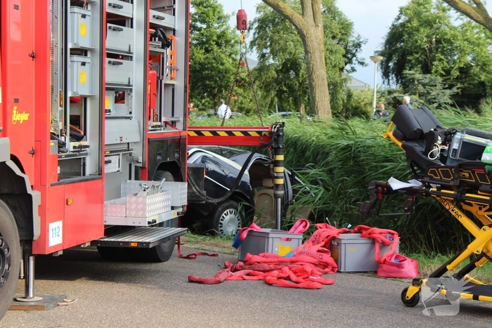 Twee aanhoudingen nadat gestolen auto te water raakt