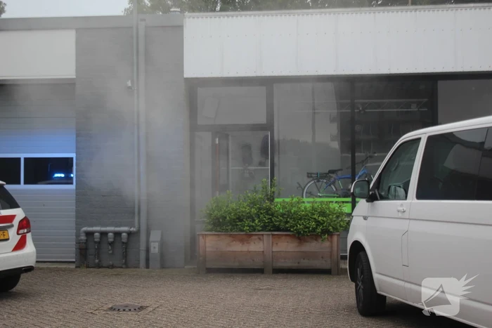 Brandweer inzet door mistgenerator