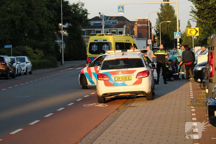 Fietser gewond bij botsing met auto