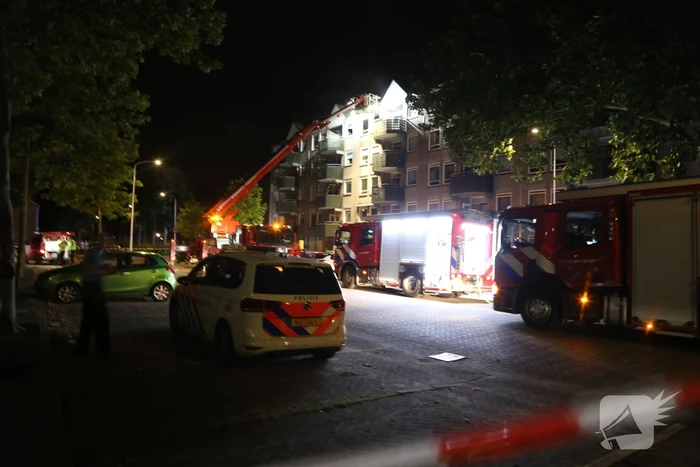 Grote brand in flatgebouw