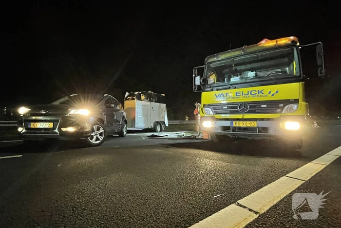 Paard ontsnapt op snelweg na ongeval