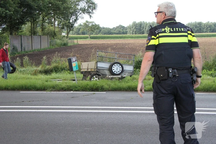 Ravage na aanrijding met aanhangwagen