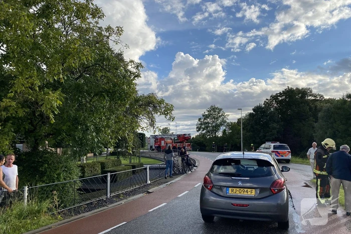 Rook uit schoorsteen van woning