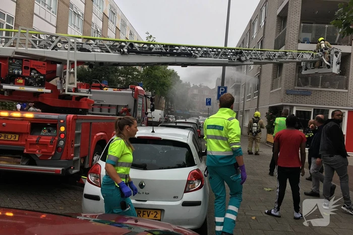 Brand in woning op eerste verdieping