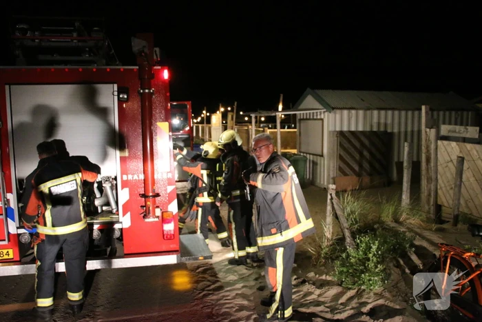 Brand in keuken van strandtent