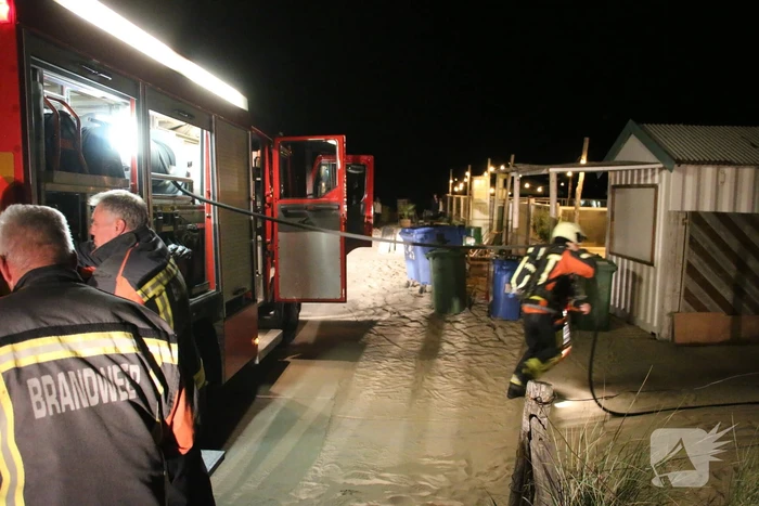 Brand in keuken van strandtent