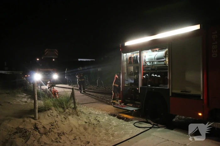 Brand in keuken van strandtent