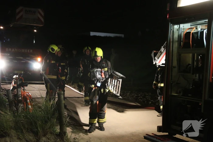 Brand in keuken van strandtent