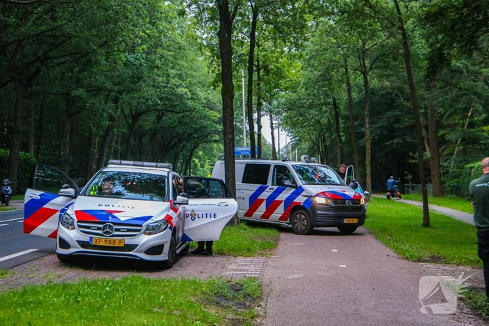 Persoon aangehouden in bosgebied
