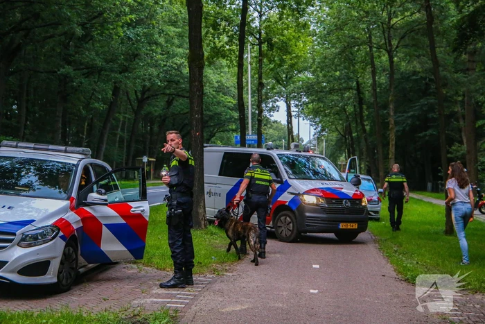 Persoon aangehouden in bosgebied