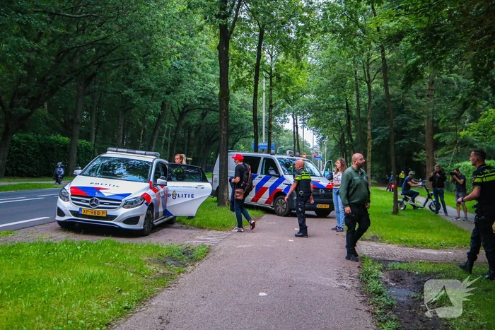 Persoon aangehouden in bosgebied