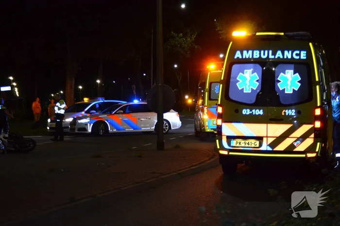 Fietser en motorrijder gewond door ongeval
