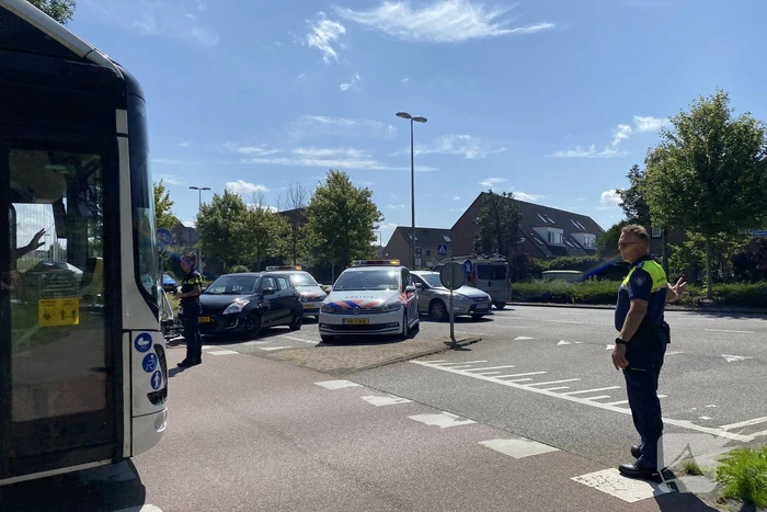 Overstekende fietser aangereden op fietspad