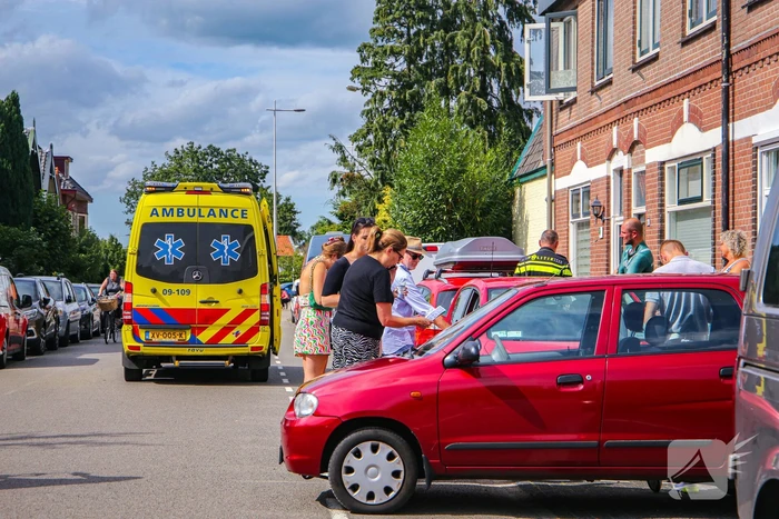 Botsing tussen personenauto's en wielrenner
