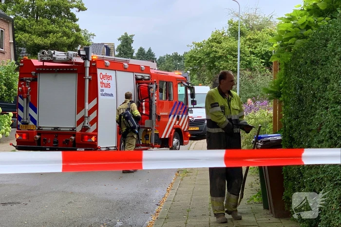 Weg afgesloten na gaslekkage