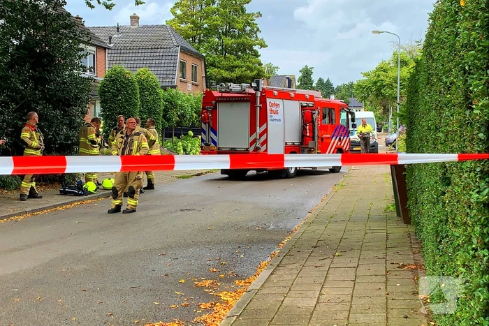 Weg afgesloten na gaslekkage