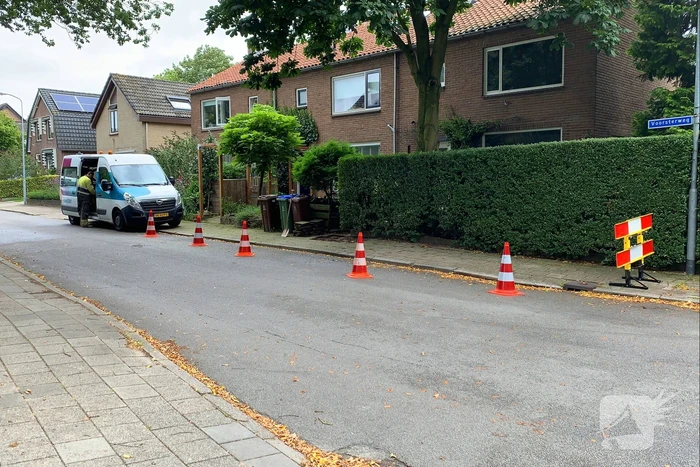 Weg afgesloten na gaslekkage