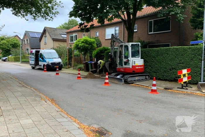 Weg afgesloten na gaslekkage