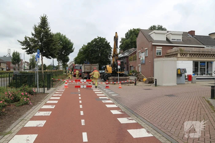 Gasleiding geraakt bij plaatsen ondergrondse glasbak