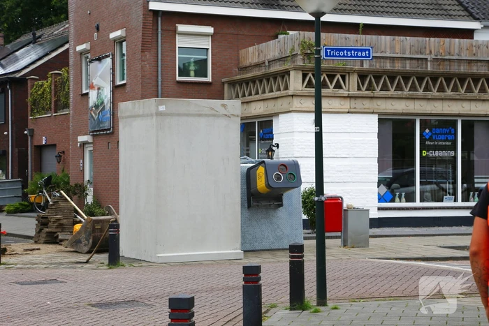 Gasleiding geraakt bij plaatsen ondergrondse glasbak
