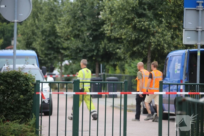 Gasleiding geraakt bij plaatsen ondergrondse glasbak
