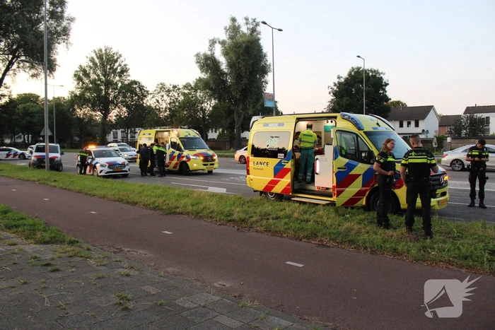 Auto belandt op kant bij ongeval
