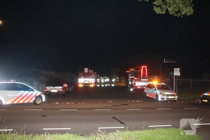 Grote brand in bedrijfspand