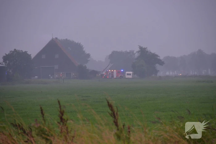 Grote brand in boerderij stal