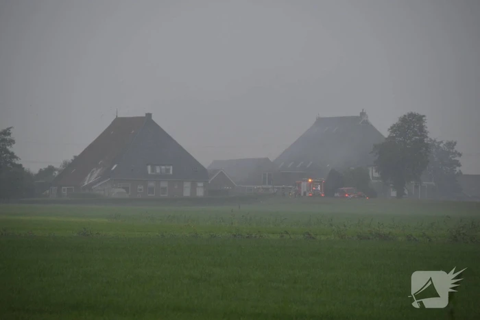 Grote brand in boerderij stal