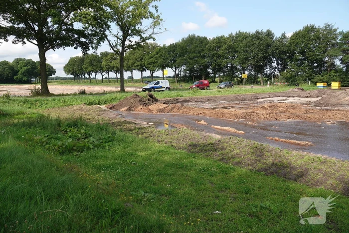 Flinke waterlekkage op bouwterrein